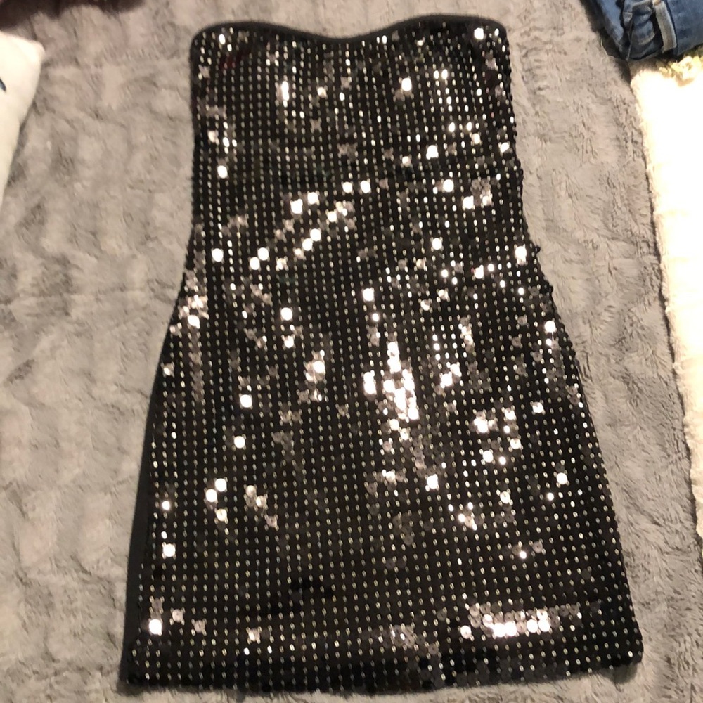 Black mini dress